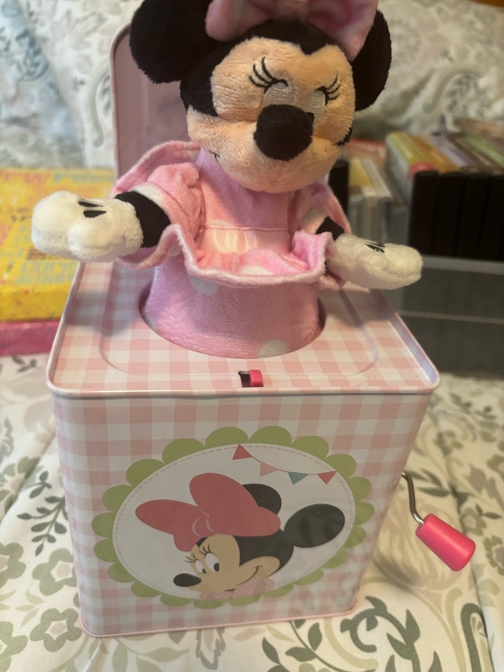 Disney Pink Minnie Mouse Jack-in-the-Box Plush